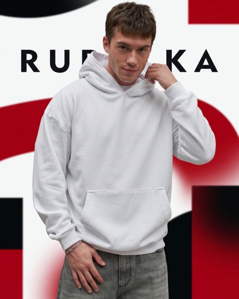 Худи футер 3-нитка петля 350 г/м² без начеса, белый