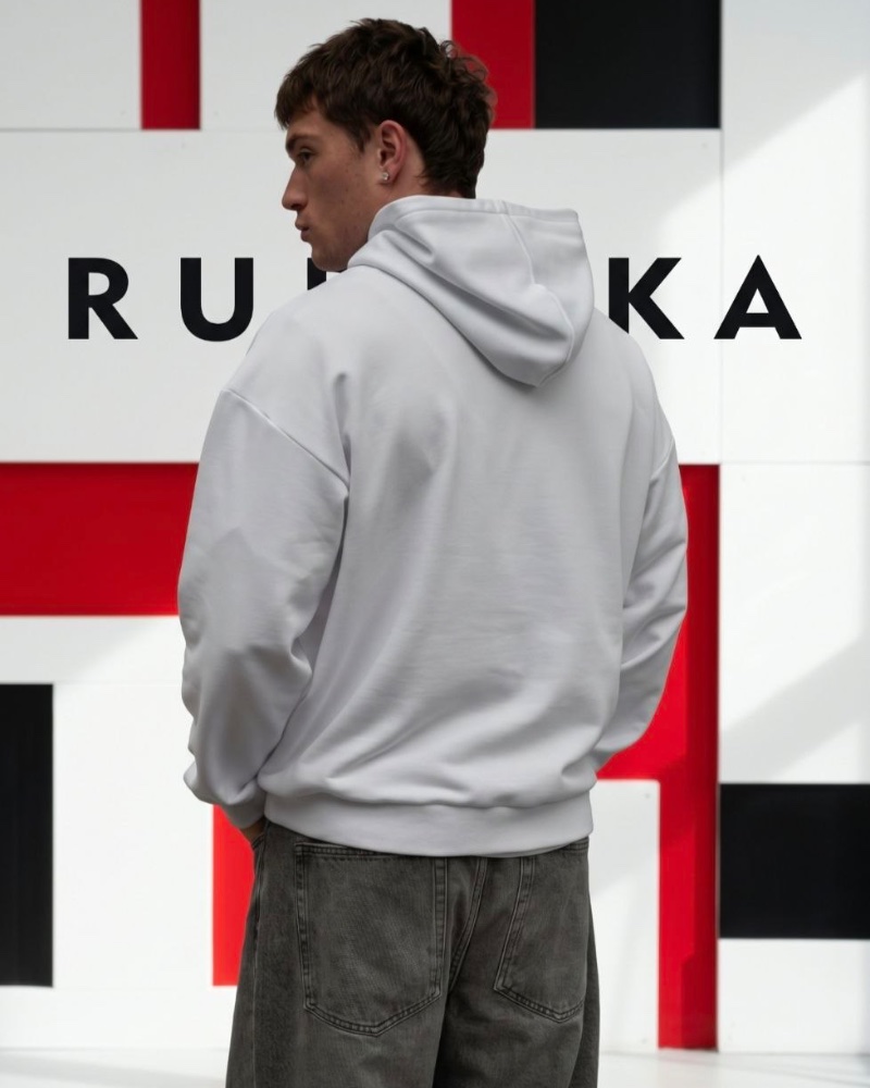 Худи футер 3-нитка петля 350 г/м² без начеса, белый